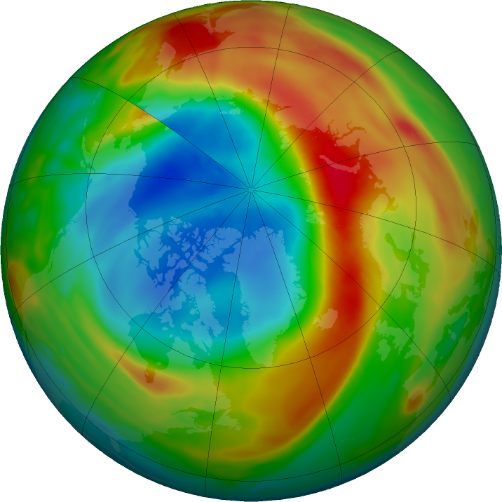 Arctic ozone map for 17 March 2020